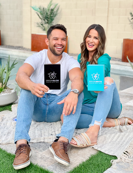 Smiling couple with bright white smiles